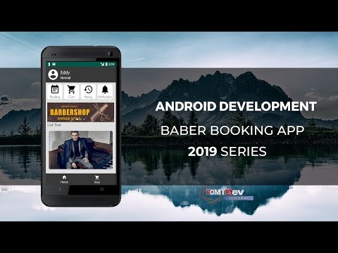 Android Development Tutorial Barber Booking App part 3 Home Screen