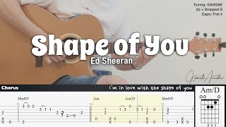 Shape of You - Ed Sheeran  Fingerstyle Guitar  TAB