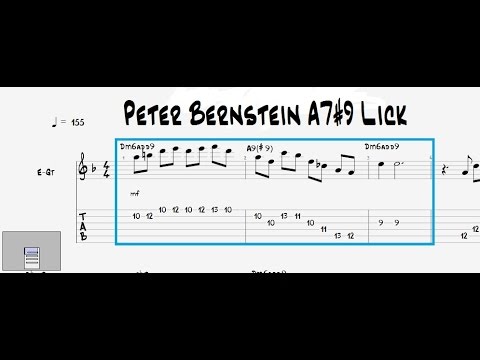 Jazz Guitar Lick Transcription/ Peter Bernstein Lick (WITH TABS)