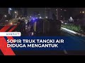 Tabrak Pembatas Flyover Kuningan Truk Terguling Di Jalan Gatot Subroto