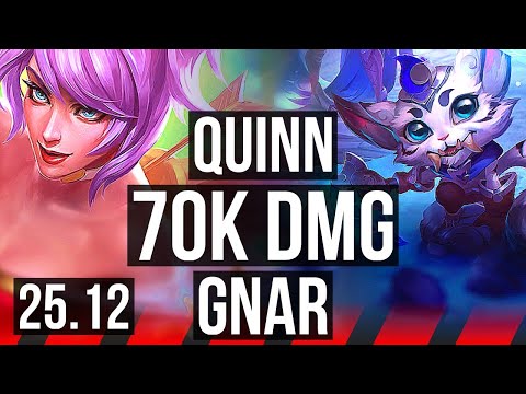 QUINN vs GNAR (TOP) | 9 solo kills, 70k DMG, Legendary, 4k comeback, 26/5/5 | EUW Master | 25.12