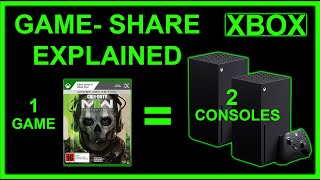 XBOX GAME SHARE EXPLAINED XBOX HOME how to share Xbox digital games with other profiles over console