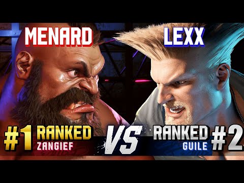 SF6 ▰ MENARD (#1 Ranked Zangief) vs LEXX (#2 Ranked Guile) ▰ High Level Gameplay