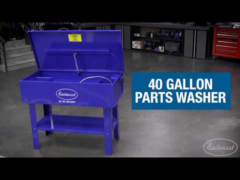 40 Gallon Parts Washer - Must-Have for Cleaning Oil & Grease Covered Car Parts - Eastwood