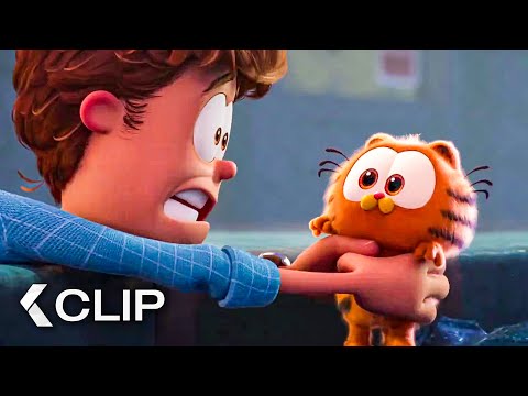 THE GARFIELD MOVIE Clip - Jon Rescues Baby Garfield (2024)