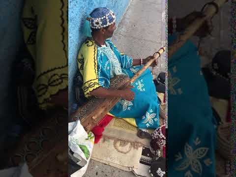 Gnawa street musician in Rabat