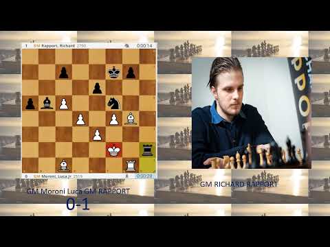 GM MORONI LUCA VS GM RICHARD RAPPORT FIDE WORLD RAPID 2021  ROUND 1
