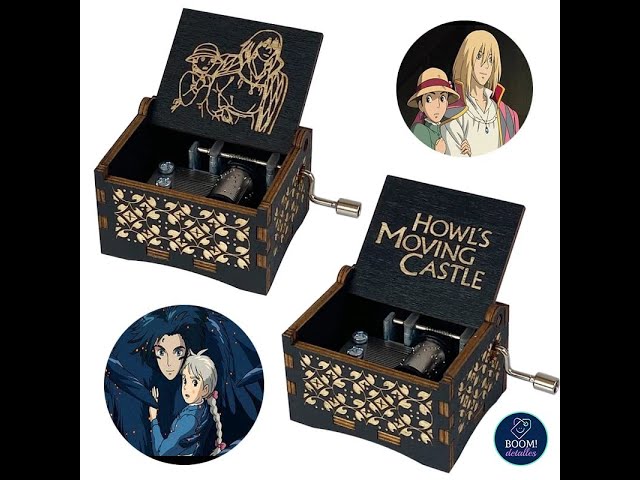 Vídeo relacionado con Caja de música Howl´s moving Castle-Merry Go Round of Life con mecanismo de madera tallada