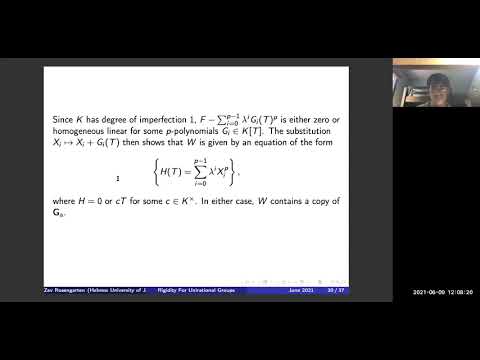 Zev Rosengarten, Rigidity and Unirational Groups