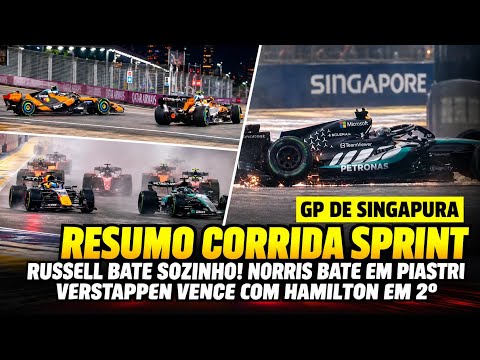 RUSSELL BATE SOZINHO! NORRIS BATE EM PIASTRI E VERSTAPPEN VENCE COM HAMILTON EM 2º