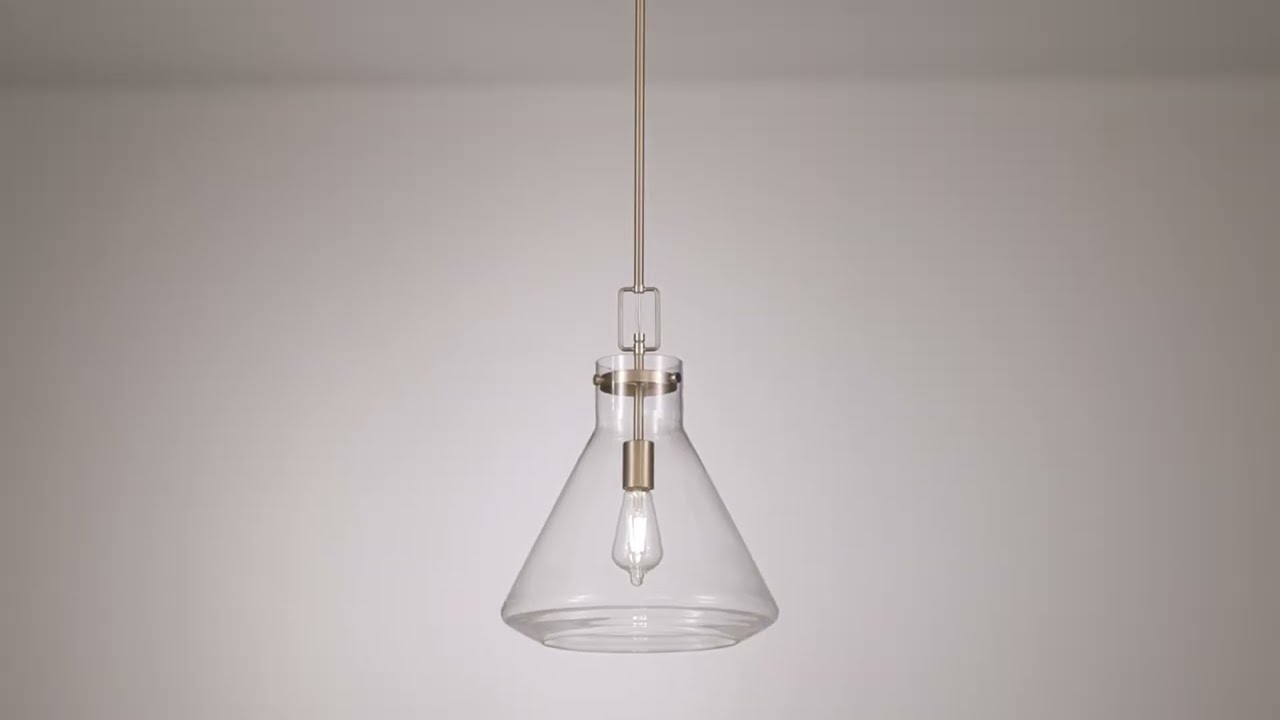Video 1 Watch A Video About the Possini Euro Tanit Aged Brass and Glass Pendant Light