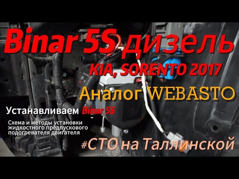 Binar 5S дизель установка. Установка Бинар 5S на KIA SORENTO 2017. Предпусковой подогрев Binar 5S