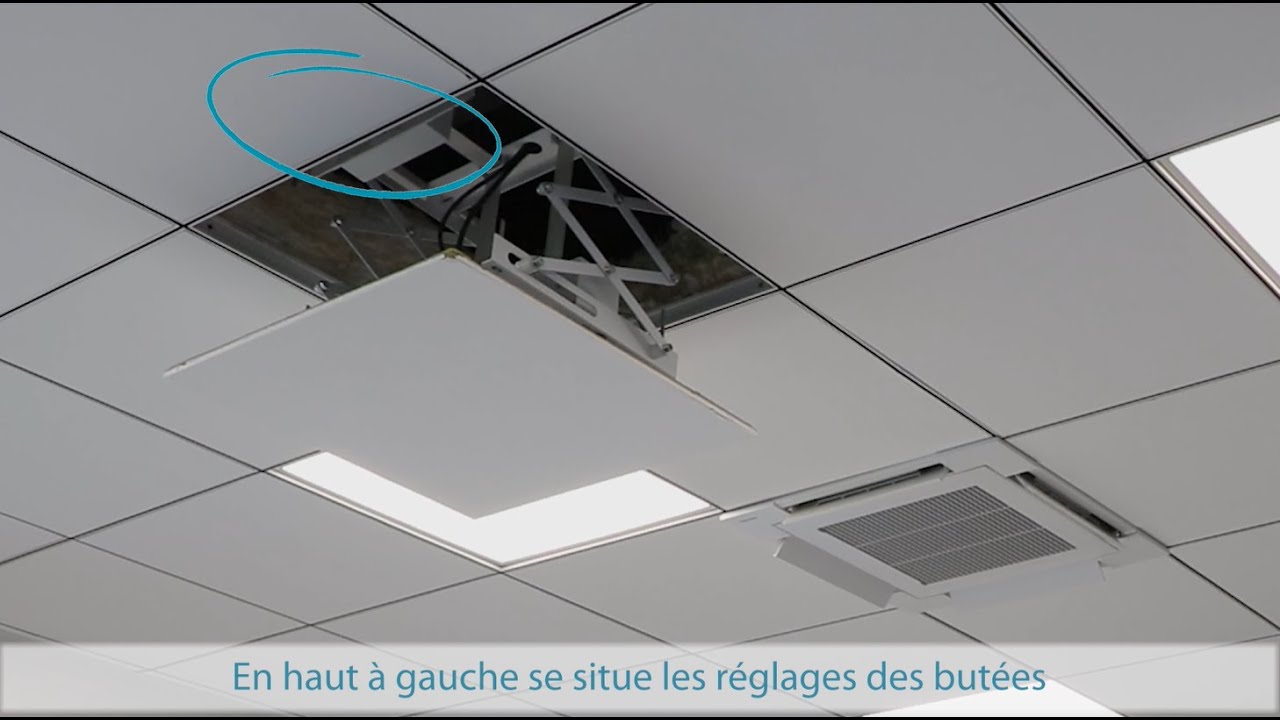 Réglage des butées du support motorisé pour vidéoprojecteur KIMEX