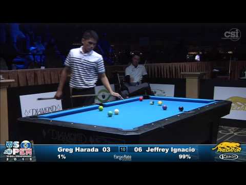 2015 US Open 10-Ball: Greg Harada vs Jeffrey Ignacio