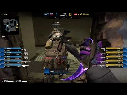 CS:GO POV Demo Na'Vi S1mple (37/8) vs MAD Lions (de_mirage)