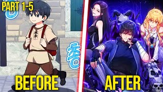 Innocent Boy Becomes Evil With Max Level Stats Part 1-5 | Manhwa Recap