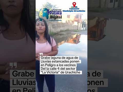 Desde Urachiche estado Yaracuy reclamando atención por aguas estancadas en la vía pública