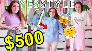 $500 YESSTYLE CLOTHING HAUL AND TRY ON!!! CHEAP KOREAN FASHION HAUL 2018