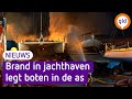 Zeer grote brand in jachthaven
