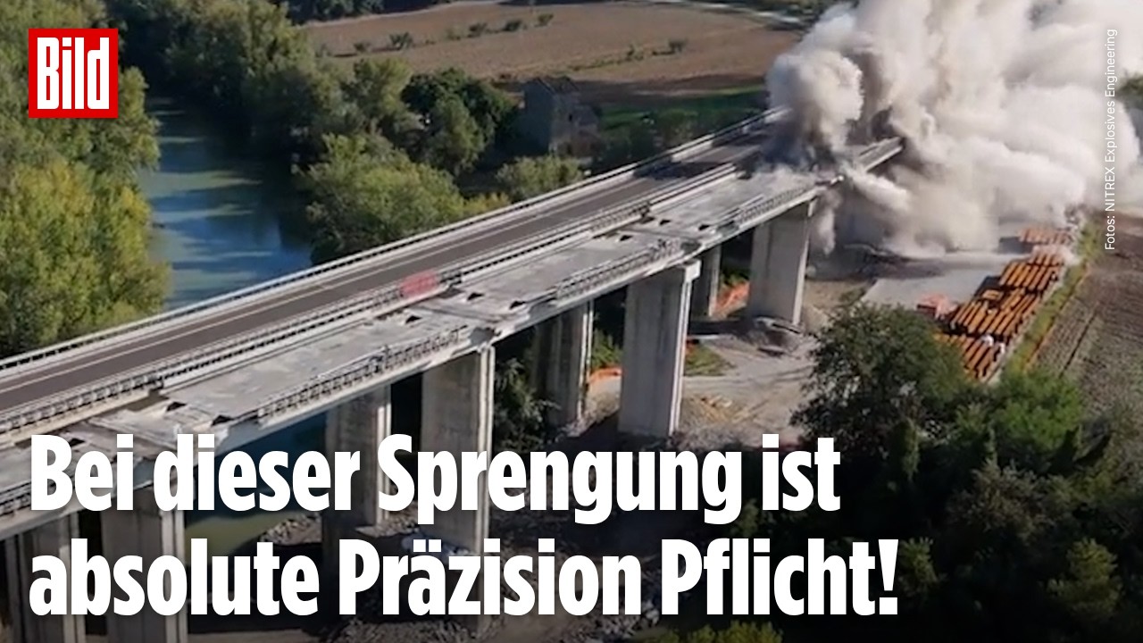 ITALIEN: Spektakuläre Brückensprengung mit chirurgischer Präzision!
