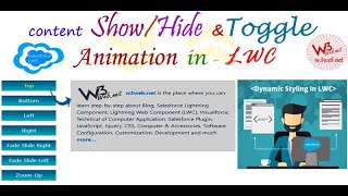 How to add dynamic css inline class add/remove, toggle & zoom-up on button click in LWC Salesforce