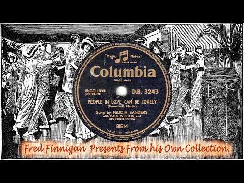 Felicia Sanders - People In Love Can Be Lonely