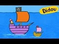 Bateau Pirate Didou Dessine Moi Un Bateau Pirate Dessins Animés Pour Les Enfants