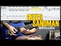 Enter Sandman | Guitar Cover Tab | Solo Lesson | Intro Riff | Backing Track with Vocals 🎸 METALLICA