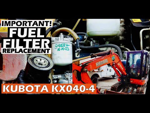 Kubota KX040-4 Fuel Filter Replacement | Keep Your Mini Excavator Running Smoothly!