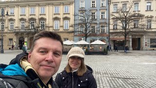 Krakow walk in January livestream
