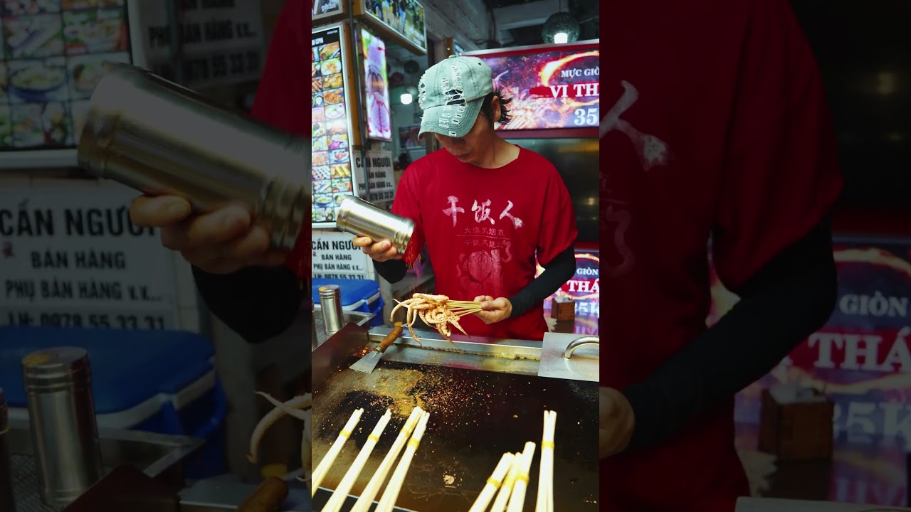 Fire Squid  | Vietnamese Food | Ho Chi Minh #shorts
