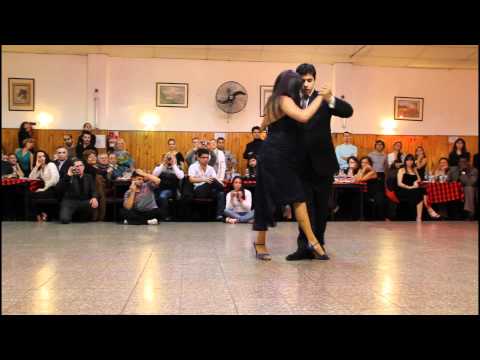  Maria Ines Bogado  and  Sebastian Jimenez  are  dancing  to  the  vals  "  Desde el Alma  "
