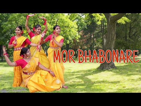 MOR BHABONARE dance || Hawa Bodol || Rabindra Nritya || Dance cover by PINK- The Bong Girls