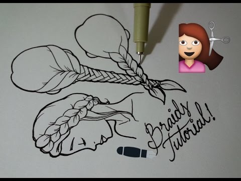 Tutorial: how to draw braids in 5 ways - YouTube