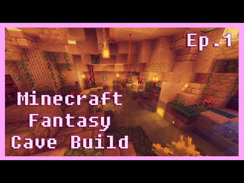 Minecraft Fantasy Build - Ep.1 Wyvernmere Cave & the Crystal Pool