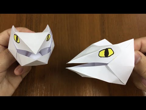 SUPER EASY ORIGAMI DRAGON-HEAD - TUTORIAL | Drawing Dragon Eyes