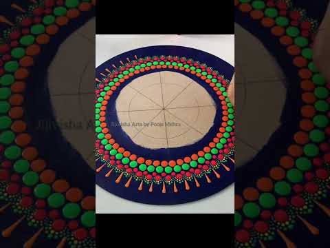 A 12 inch diameter Round Dot Mandala MDF Wall Art Mirror | Dot Swooshes | Dot Mandala Tips & Tricks