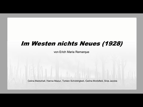 Erich M. Remarque – Im Westen nichts Neues (1928) - Literatur im Ersten Weltkrieg