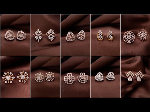 Latest diamond earrings stud collection with price/diamond studs/simple studs/daily wear studs