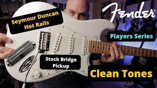 Video thumbnail for Fender Strat Pickup Clean Demo: Seymour Duncan Hot Rails vs Stock Bridge by Greg Summers