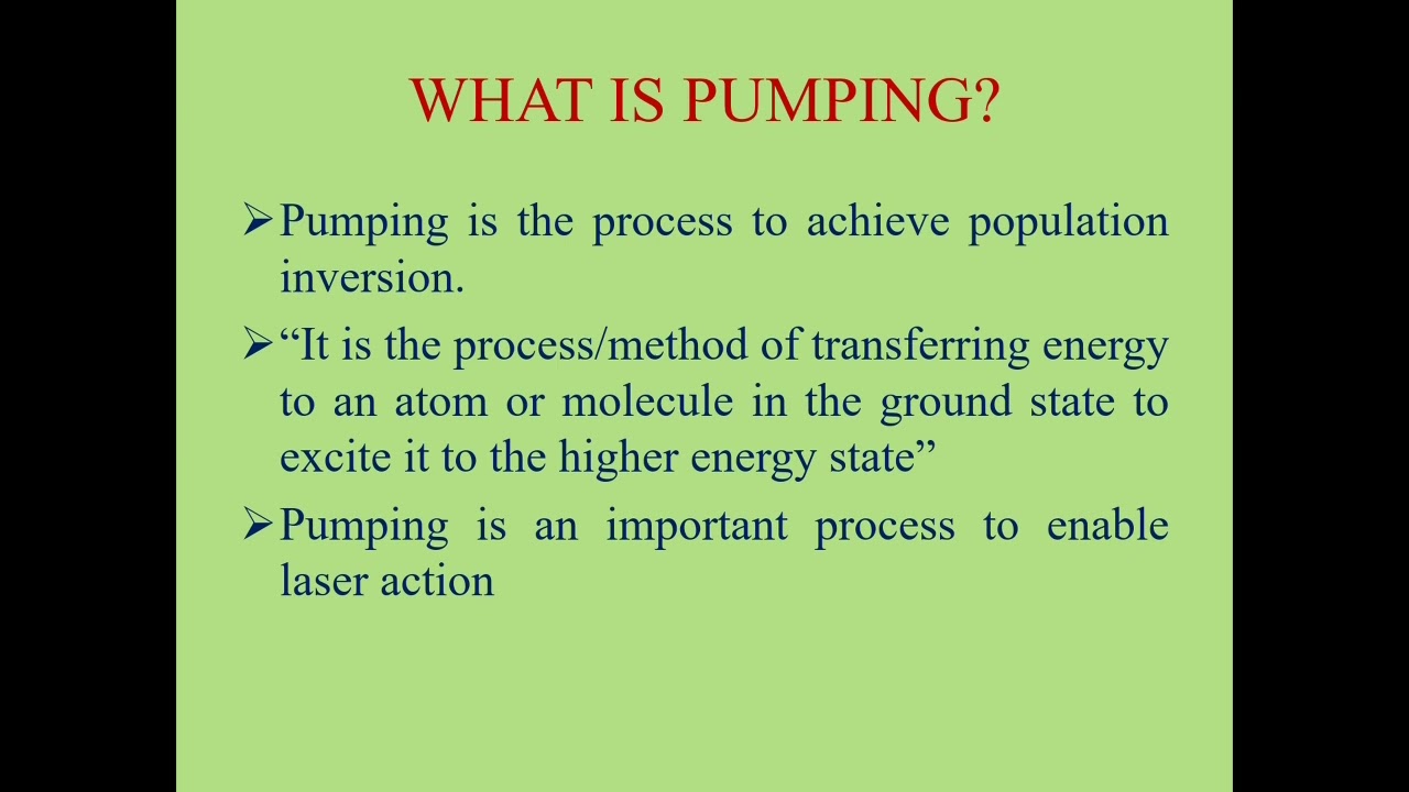 Pumping# Types of pumping#Laser Physics#