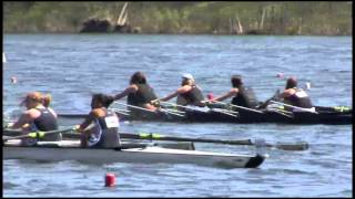 preview picture of video 'Rye HS Crew at NY State Scholastic Finals, Saratoga Lake, May 12, 2012'