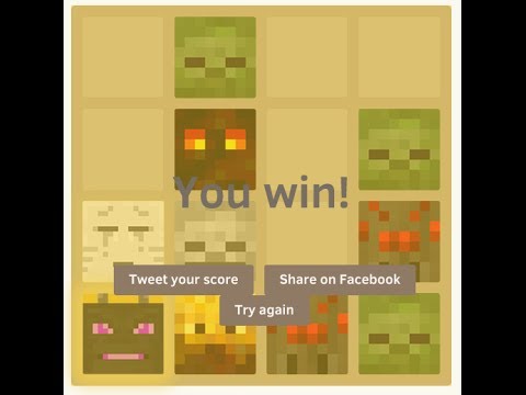 Part of a video titled Beating 2048 - Minecraft Edition - Simple Strategy (Works for Original ...