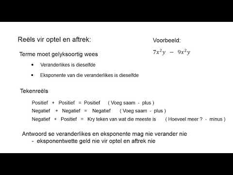 Gr9 Algebraïese Uitdrukkings  Les1