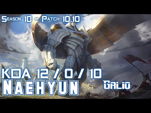 Naehyun GALIO vs YASUO Mid - Patch 10.10 KR Ranked