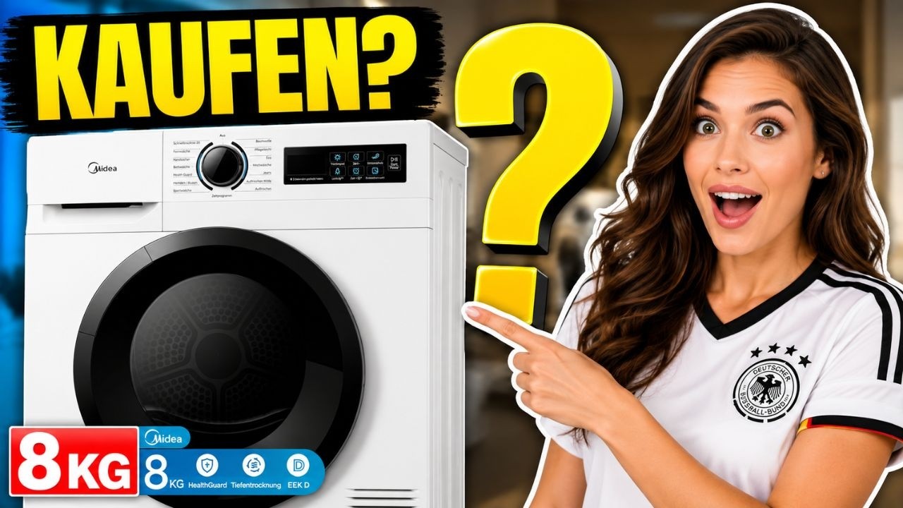Wärmepumpentrockner 8 kg: Trockner 8 kg Midea MD11EH80BD im Test!