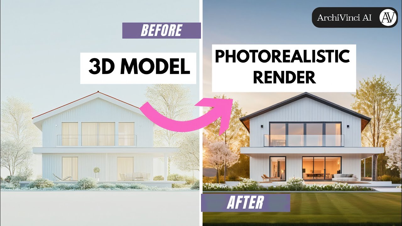 How to Create Renders just from a 3D Model with Archivinci AI video thumbnail