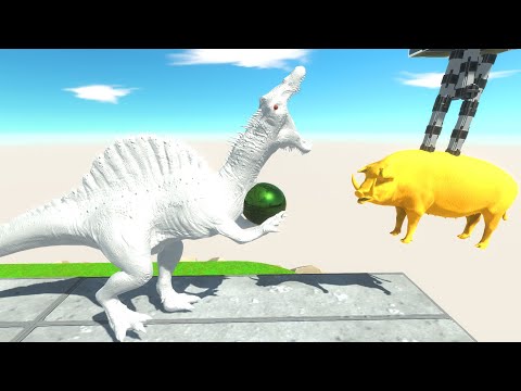 Colors Dinosaur Race To Get a Gold Pig | 🦖Animal Revolt Battle Simulator🦕
