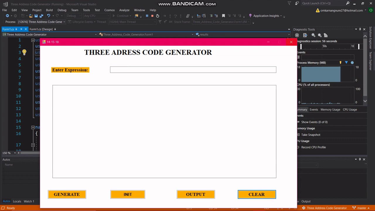 Three Address Code Generator