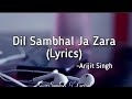 Dil Sambhal Ja Zara (Lyrics) 🎵  | Arijit Singh | Murder 2 | Sandesh Lyrical
